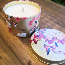 Load image into Gallery viewer, Oriental Bird Tin Soy Wax Candle
