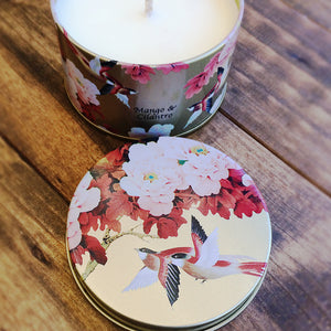 Oriental Bird Tin Soy Wax Candle